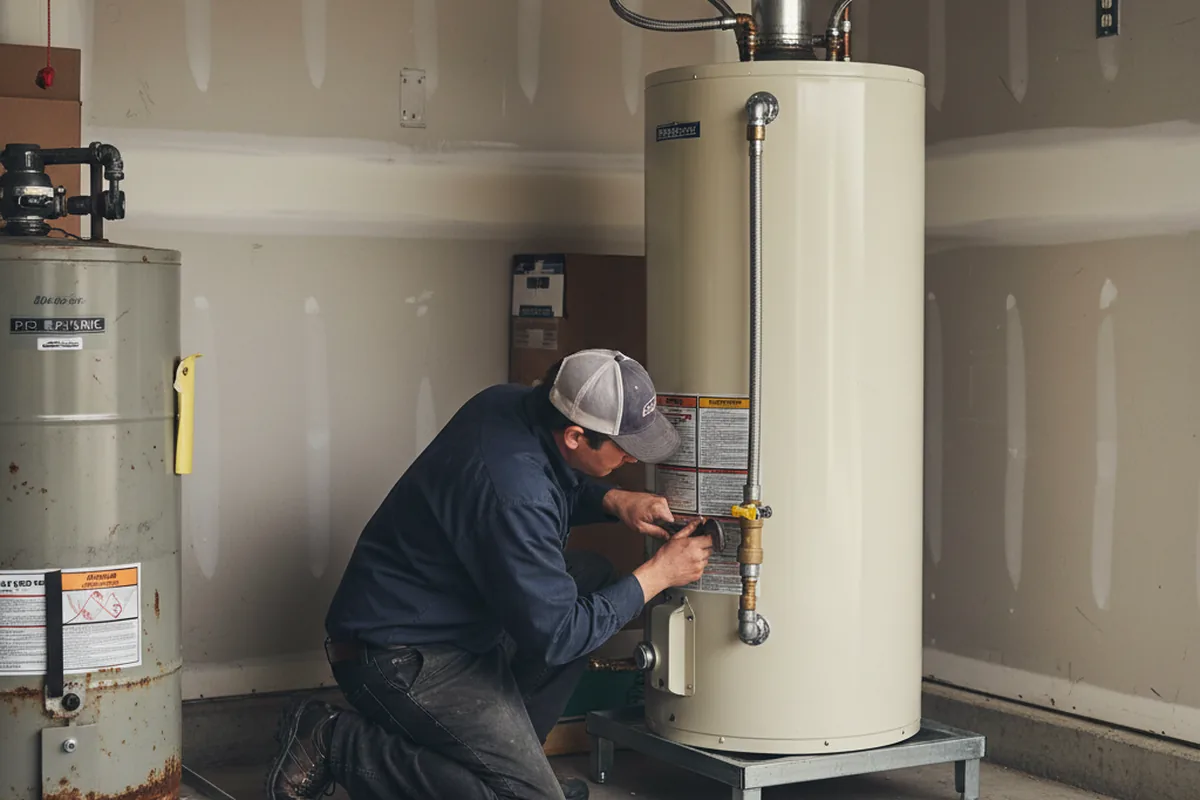 Water heater and shutoff valve replacement in Donna