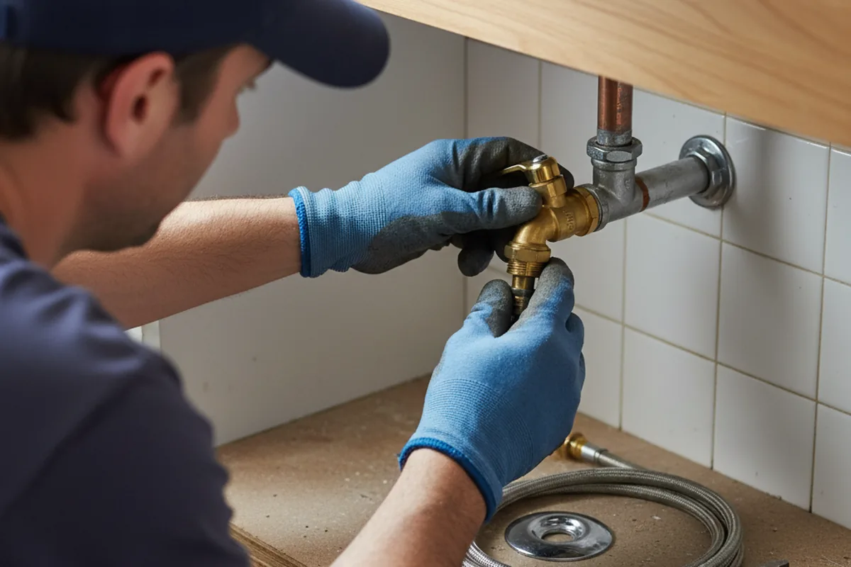 Shutoff valve and fitting work during Repiping in Donna